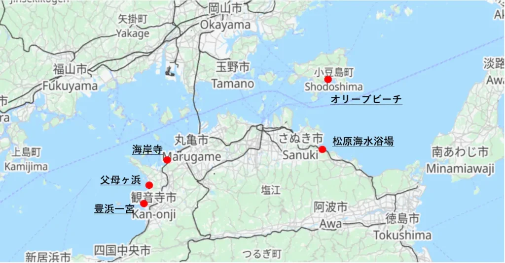 香川の地図