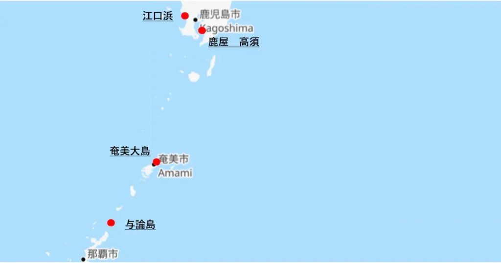 鹿児島の地図