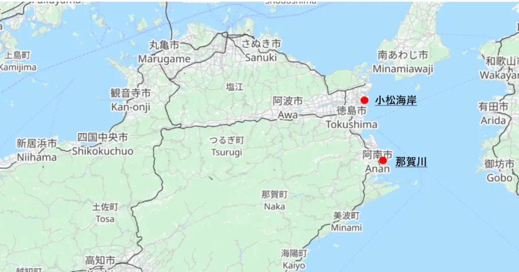 徳島の地図