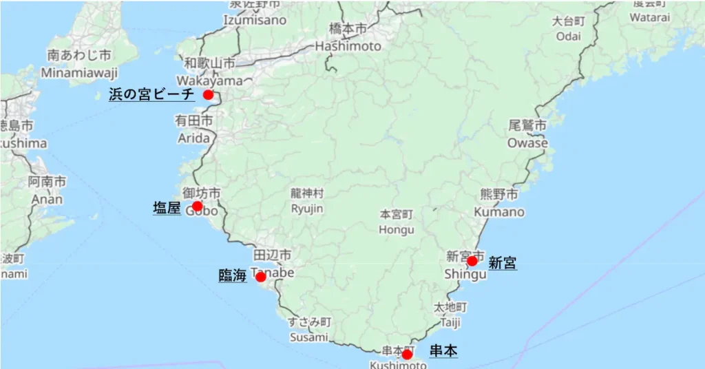 和歌山の地図